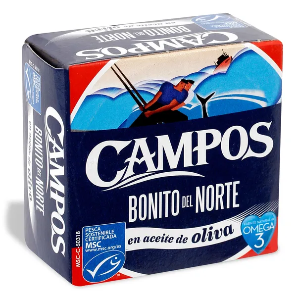 Bonito del norte en aceite de oliva MSC Campos lata 60 g 6