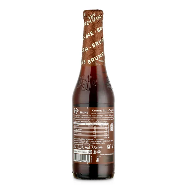 Cerveza brune Leffe botella 33 cl 2