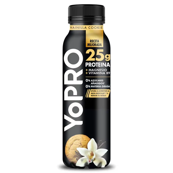 Bebida con proteínas sabor vainilla Yopro botella 300 g