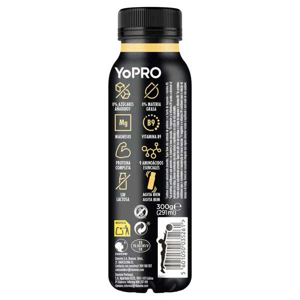 Bebida con proteínas sabor vainilla Yopro botella 300 g 2