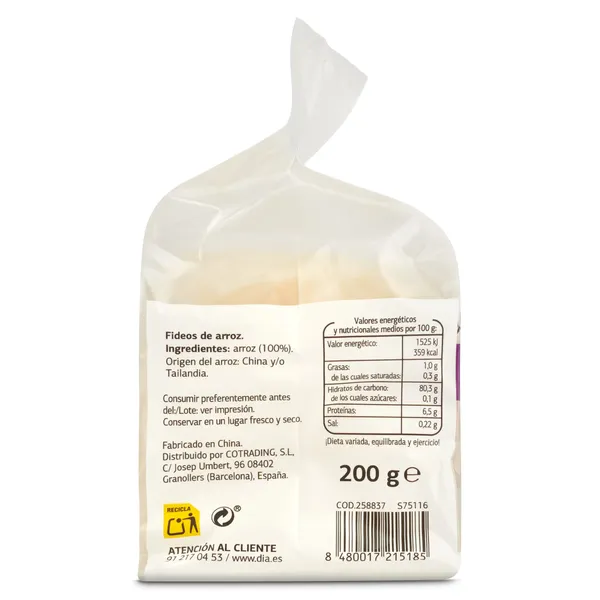 Noodles de arroz Dia Selección Mundial 200 g 4