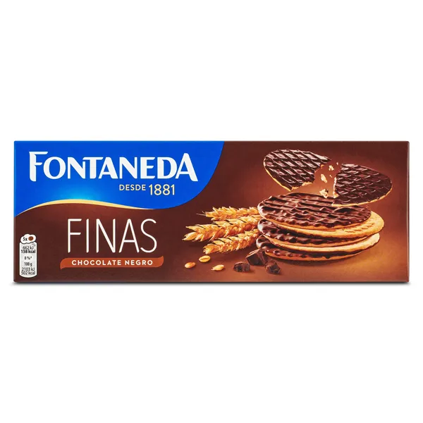 Galletas digestive finas con chocolate negro Fontaneda caja 170 g 2