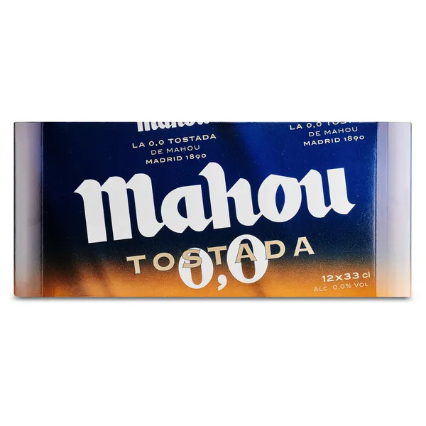 Cerveza tostada 0,0% alcohol Mahou pack 12 x 33 cl 2