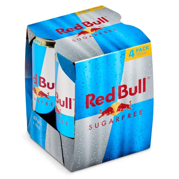 Red Bull sin azúcar pack 4 x 250 ml 3
