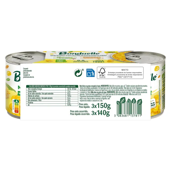 Maíz dulce Bonduelle 3 x 140 g 2