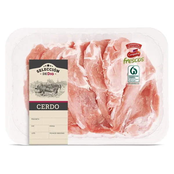 Filetes de cabeza de lomo de cerdo Selección de Dia 700 g aprox. 2