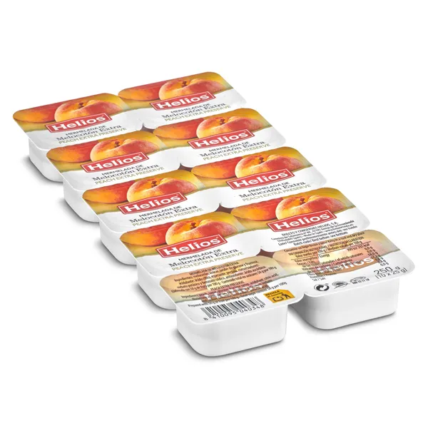 Mermelada de melocotón Helios pack 10 x 25 g 3