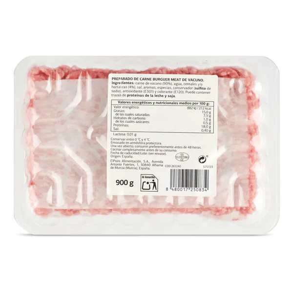Preparado de carne picada de vacuno Selección de Dia bandeja 900 g 3