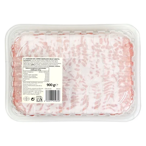 Preparado de carne picada de vacuno y cerdo Selección de Dia bandeja 900 g 4