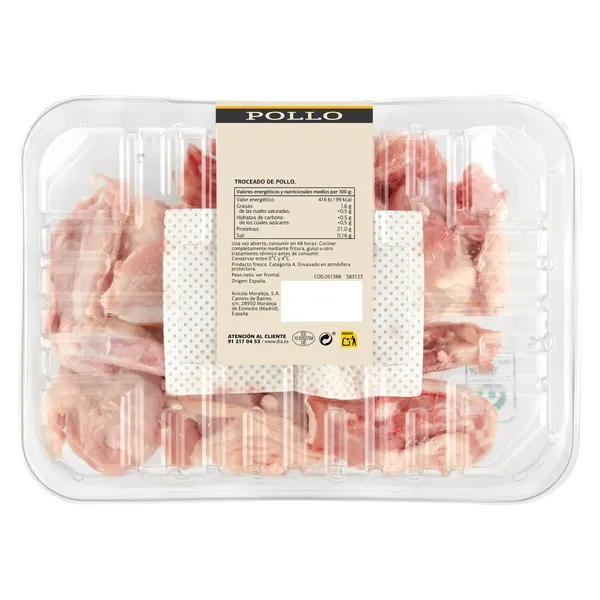 Medio pollo troceado Selección de Dia 900 g aprox. 4