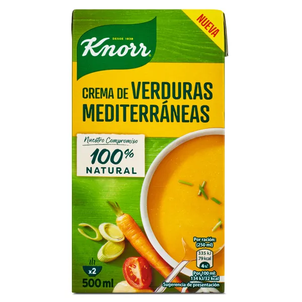 Crema de verduras mediterráneas Knorr brik 500 ml 2