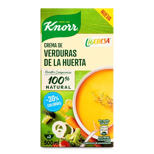 Crema de verduras de la huerta Knorr brik 500 ml 2