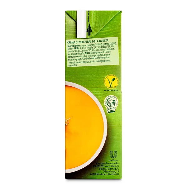 Crema de verduras de la huerta Knorr brik 500 ml 3