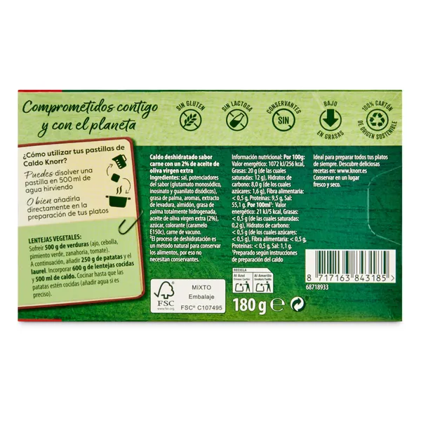 Caldo de carne Knorr caja 18 unidades 4