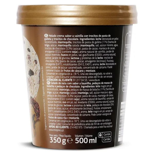 Tarrina de cookie dough Dia Temptation 350 g 5