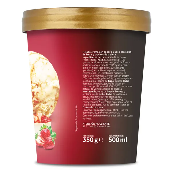 Tarrina de strawberry cheesecake Dia Temptation 350 g 4