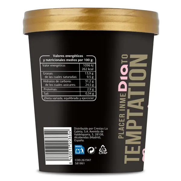 Tarrina de strawberry cheesecake Dia Temptation 350 g 5
