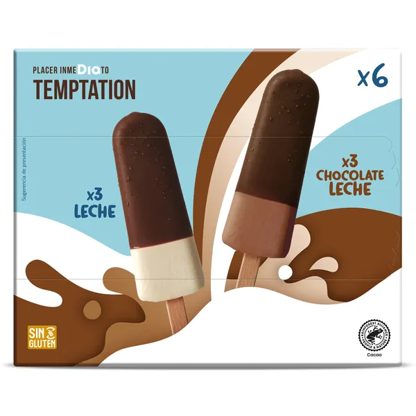 Helados choco milky Dia Temptation 6 x 48 g 2