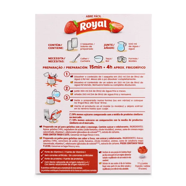 Gelatina sabor fresa Royal caja 114 g 5