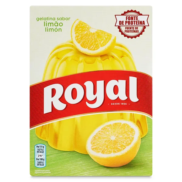 Gelatina sabor limón Royal caja 114 g 2