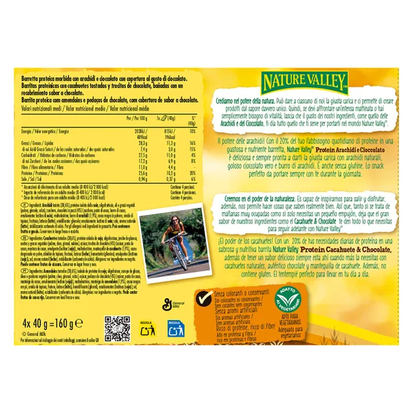 Barritas proteicas de cacahuete y chocolate Nature Valley 160 g 4
