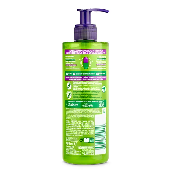 Crema capilar nutri rizos sin aclarado Fructis bote 400 ml 2