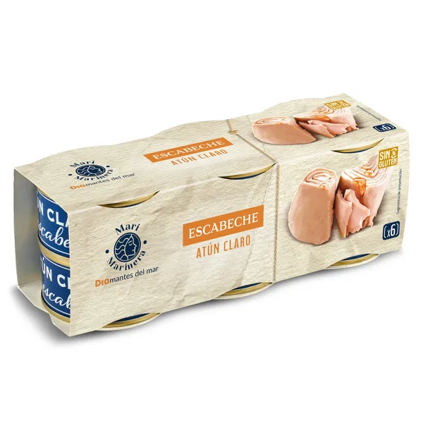 Atún claro en escabeche Dia Mari Marinera lata 6 x 60 g
