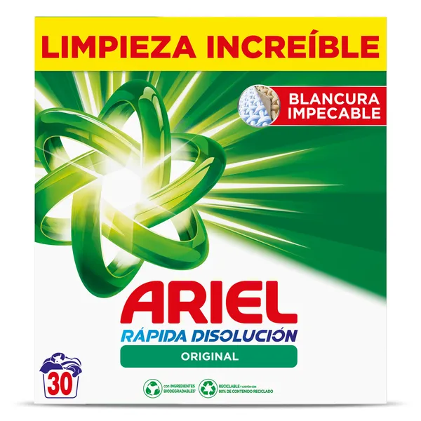 Detergente en polvo Ariel 30 lavados 2