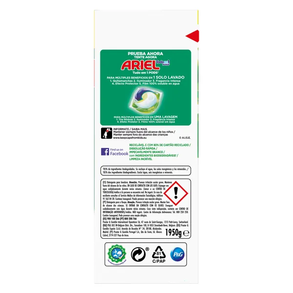 Detergente en polvo Ariel 30 lavados 4