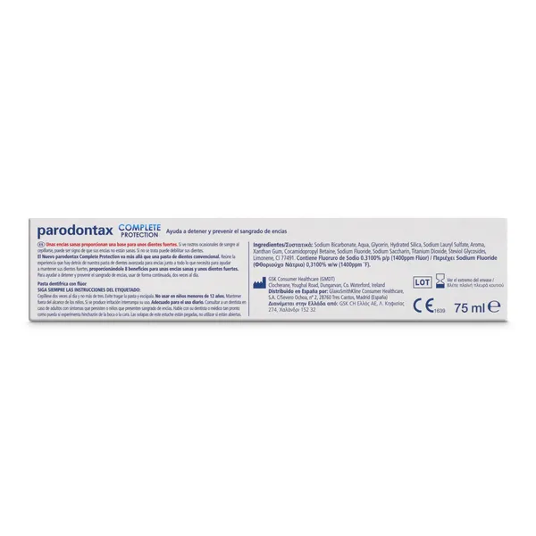 Pasta de dientes protección completa Parodontax tubo 75 ml 3