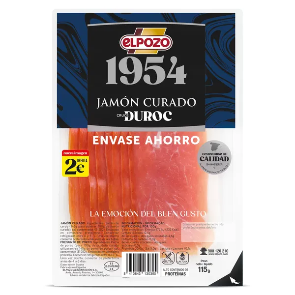 Jamón curado Elpozo 1954 100 g 2