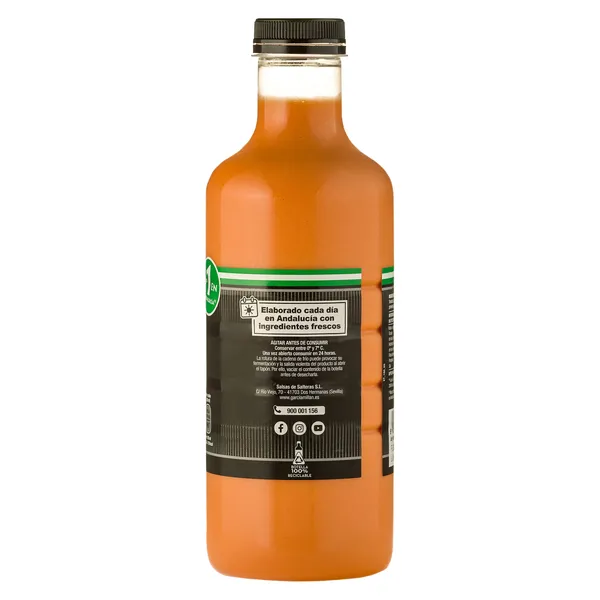 Gazpacho fresco con aceite de oliva García Millán botella 1 l 3