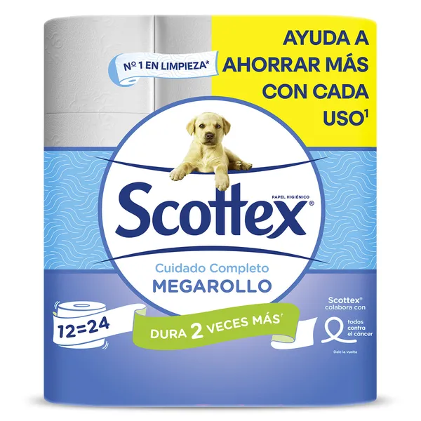 Papel higiénico megarrollo Scottex bolsa 12 unidades 2