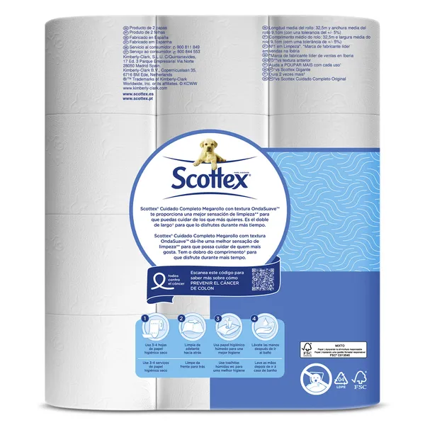 Papel higiénico megarrollo Scottex bolsa 12 unidades 3