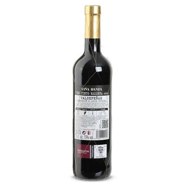 Vino tinto reserva D.O. Valdepeñas Viña Danza 75 cl 3