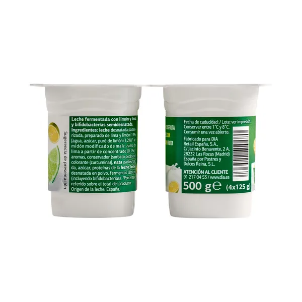 Bífidus de lima limón Dia pack 4 x 125 g 3