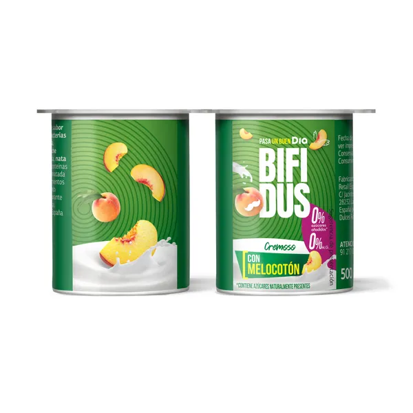 Bífidus con melocotón doble 0% Dia 4 x 125 g 2