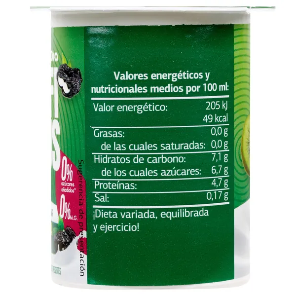 Bífidus con kiwi y ciruela doble 0% Dia 4 x 125 g 5