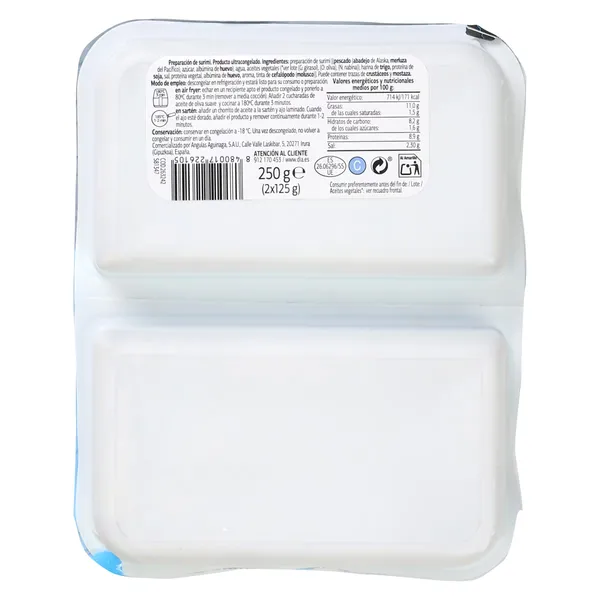 Sucedáneo de angulas MSC congelado Mari Marinera de Dia bandeja 250 g 2