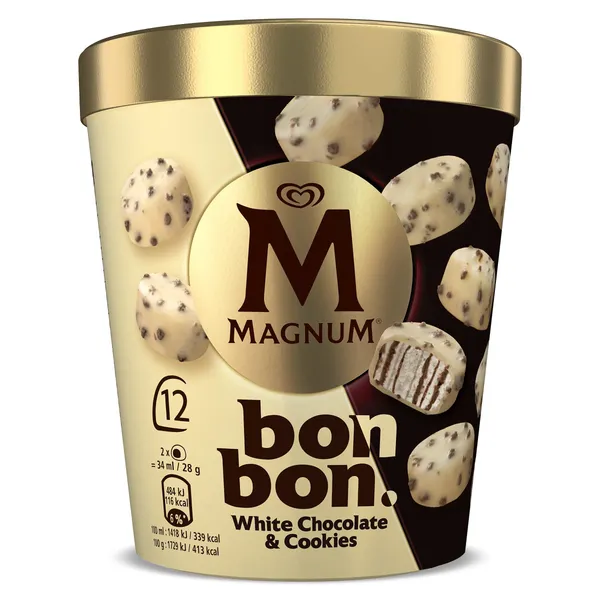 Bombones helados white choco&cookies 12 unidades Magnum 168 g