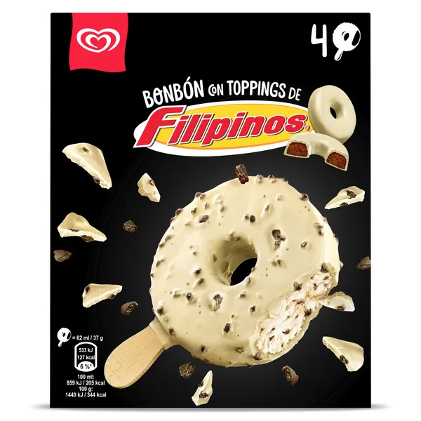 Helado bombón filipinos 4 unidades Frigo caja 148 g 2