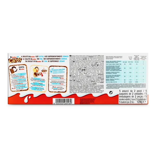 Obleas con doble relleno Kinder caja 128 g 3