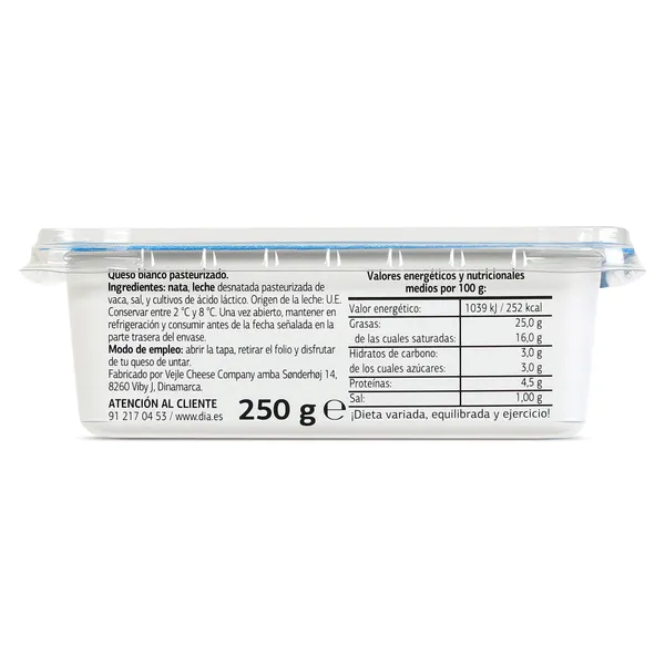 Queso de untar natural Dia Láctea 250 g 5
