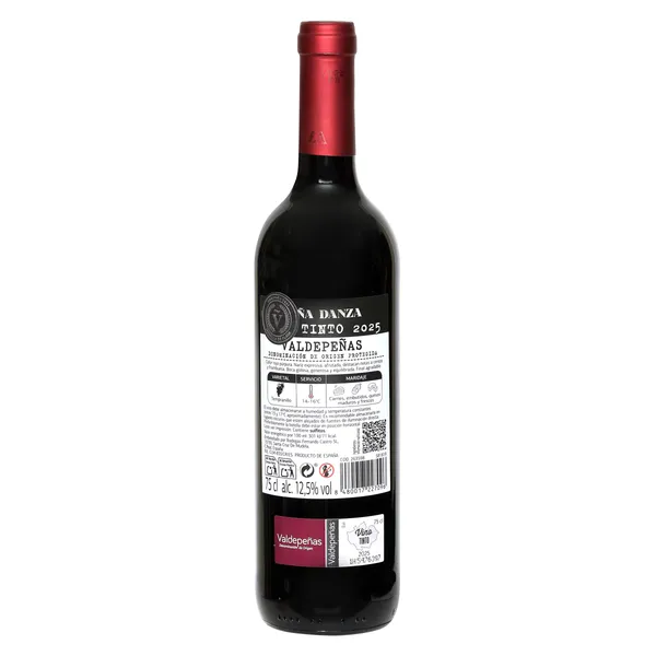 Vino tinto joven D.O. Valdepeñas Viña Danza 75 cl 3