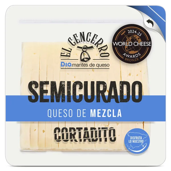 Queso semicurado cortado Dia El Cencerro 250 g 2