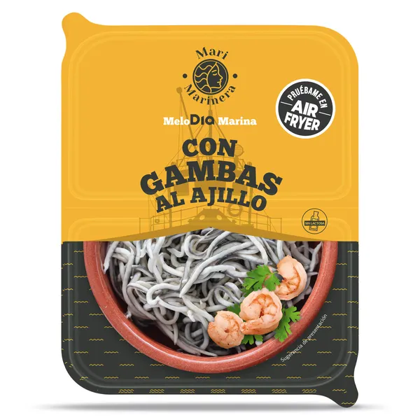Sucedáneo de angulas con gambas congelado Mari Marinera de Dia bandeja 250 g