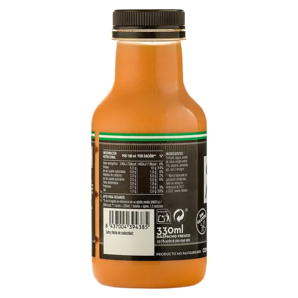 Gazpacho fresco sin gluten García Millán 330 ml 2
