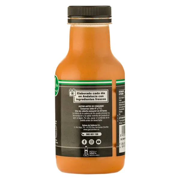 Gazpacho fresco sin gluten García Millán 330 ml 3