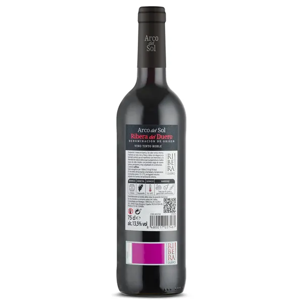 Vino tinto roble D.O. Ribera del Duero Arco del Sol 75 cl 3
