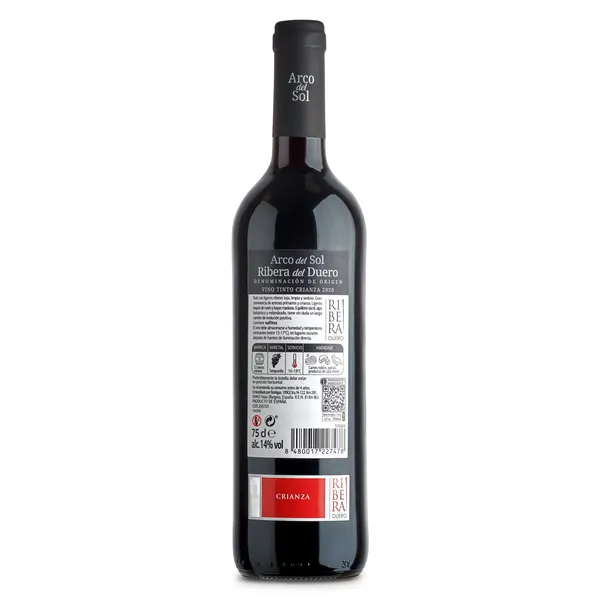 Vino tinto crianza D.O. Ribera del Duero Arco del Sol 75 cl 3